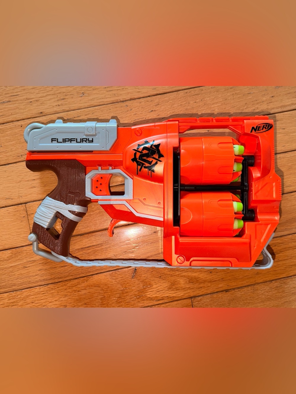 Nerf Zombie Strike Flipfury 12 shot dart gun blaster collectible